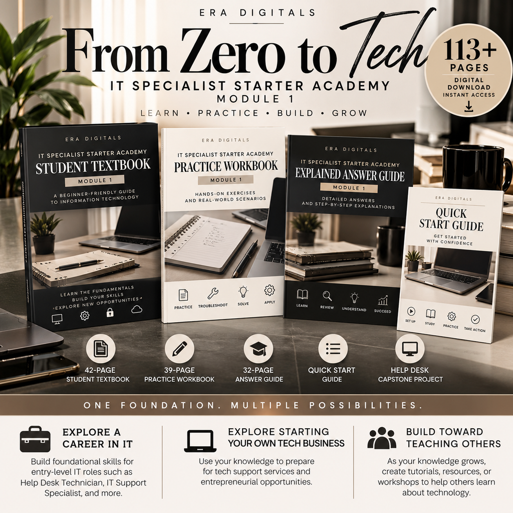 From Zero to Tech: IT Specialist Starter Academy | Module 1